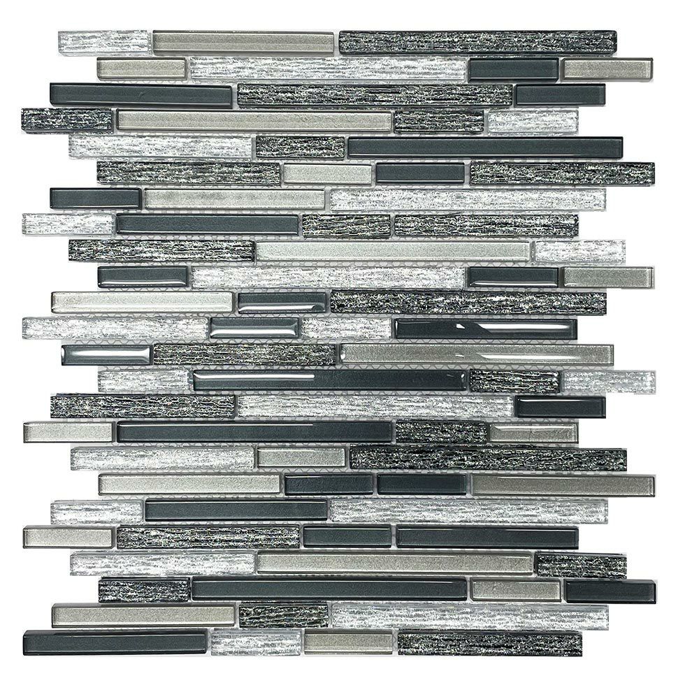 マヤリカ RSBL100 ガラスタイル 300角/11枚入 紺×クリア マヤリカ RSBL100 ガラスタイル 300角/11枚入 紺×クリア