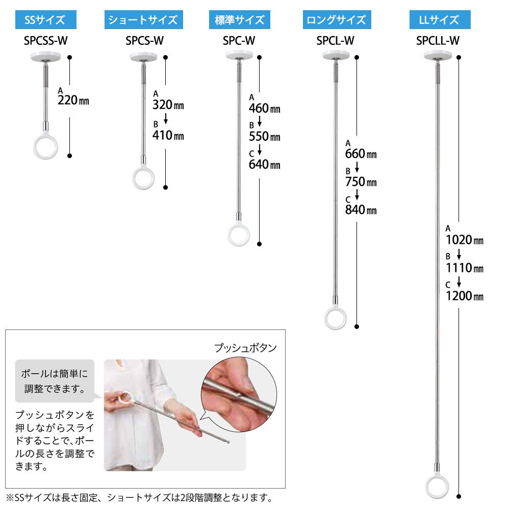 川口技研 室内物干し金物 ホスクリーン標準サイズ2本セット SPC-W