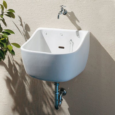TOTO SK507#NW1 スロップシンク 本体+排水金具セット 洗濯用流し(大形 
