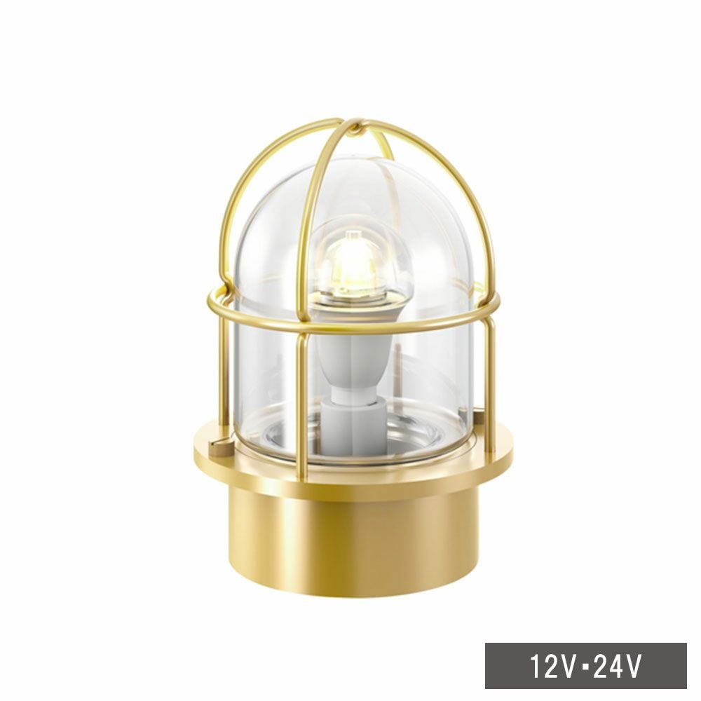 タカショー マリンライト HBF-D28B ブラス 12V/24V デッキタイプ｜建材