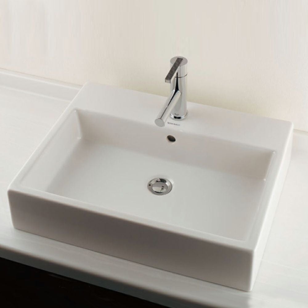 カクダイ #DU-2352600000 角型洗面器 W600×D470×H165 DURAVIT 水栓直付