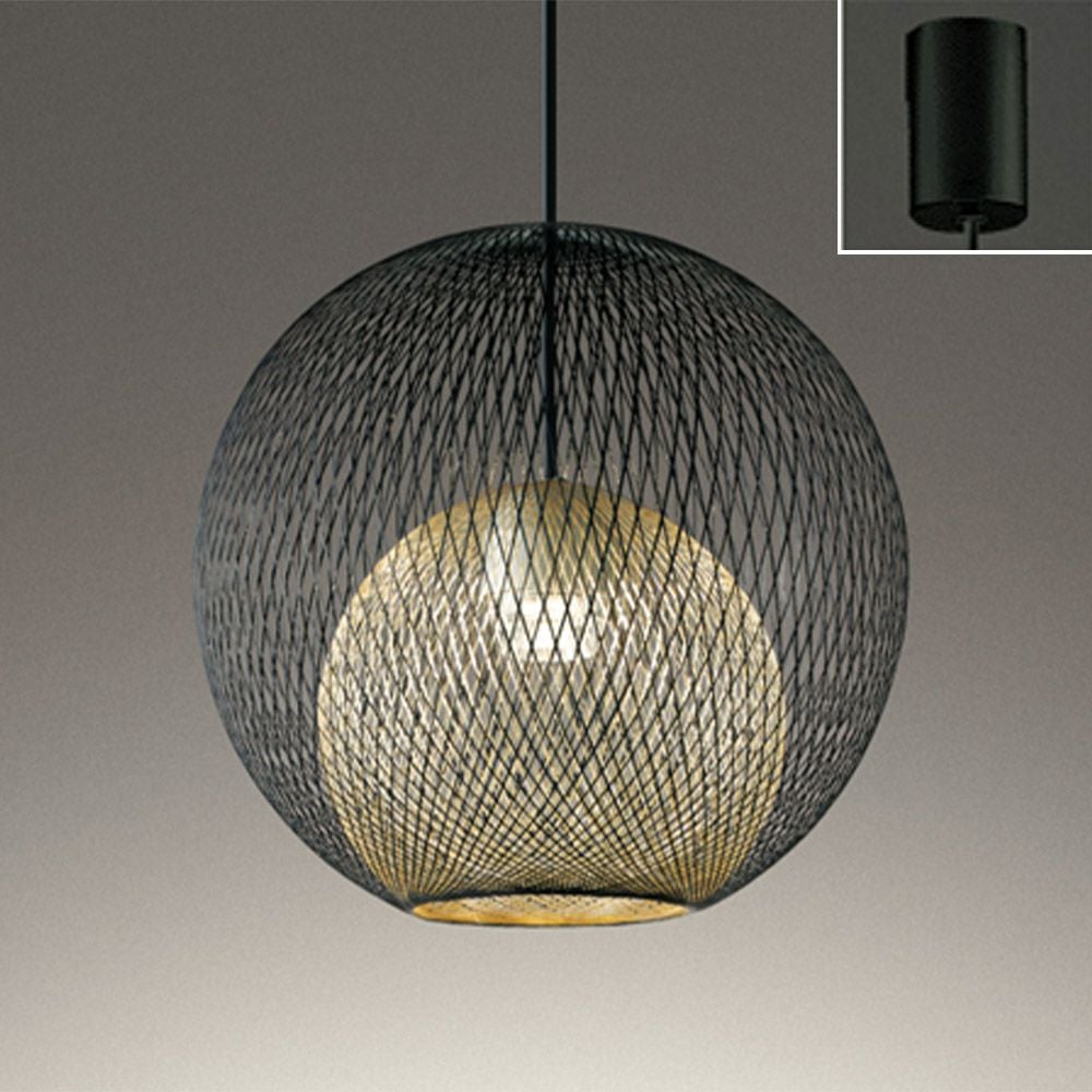 オーデリック ペンダントライト OP252861LR φ300 電球色 吊り下げ 黒色 球状 引掛シーリング