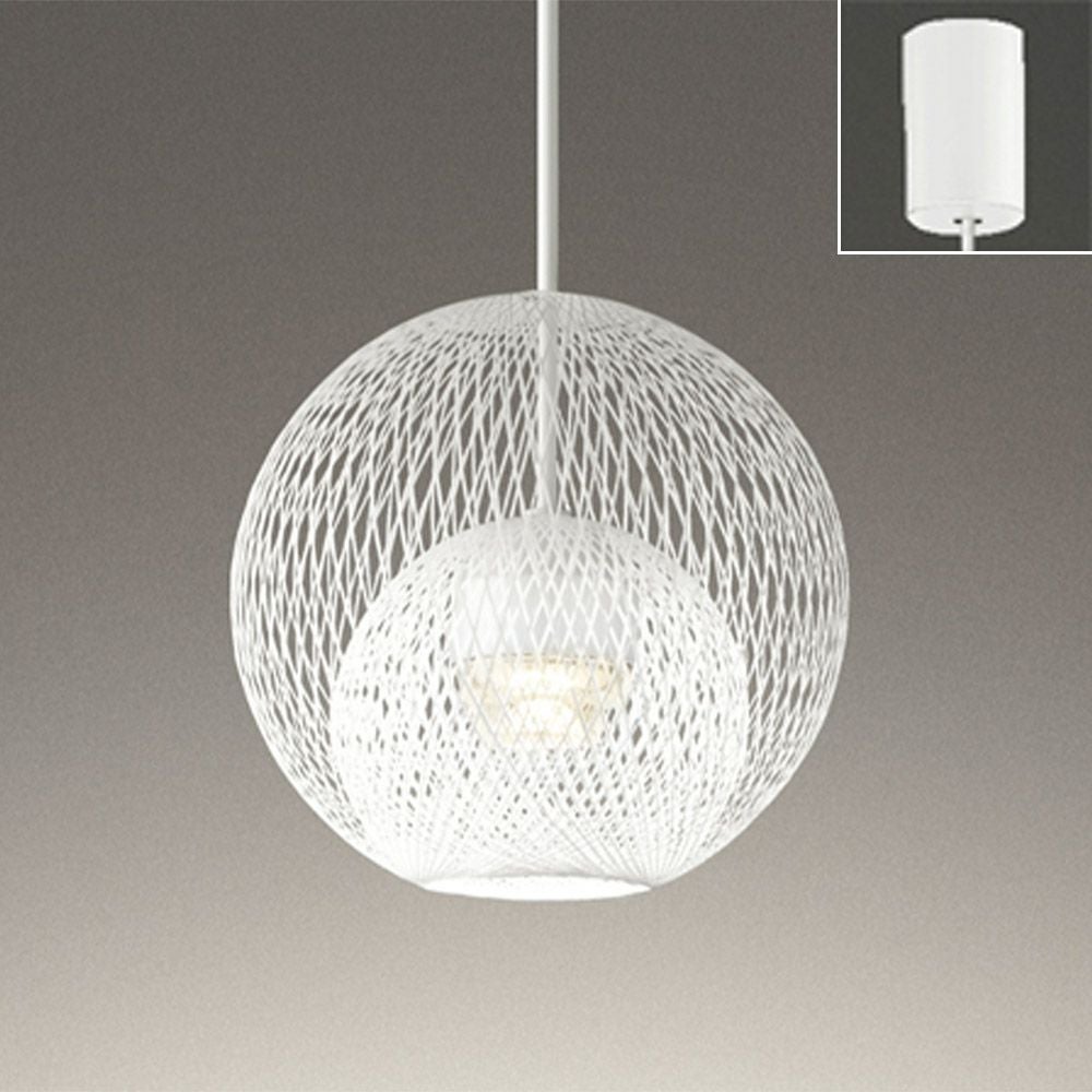 オーデリック ペンダントライト OP252860LR φ190 電球色 吊り下げ 白色 球状 引掛シーリング