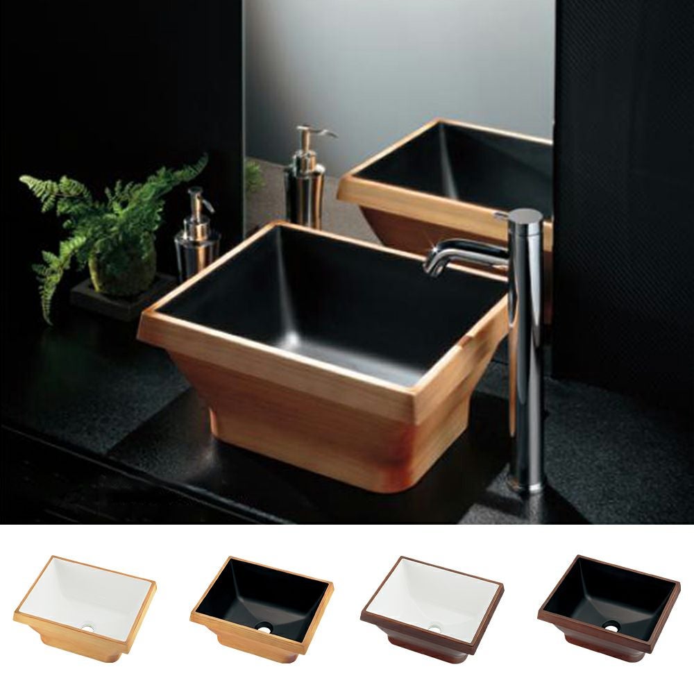 カクダイ 493-265 角型手洗器 QUQU W350×D280mm