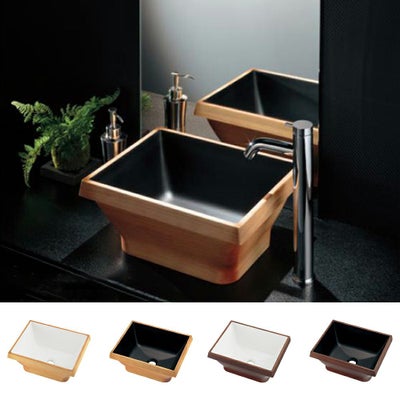 カクダイ 493-265 角型手洗器 QUQU W350×D280mm