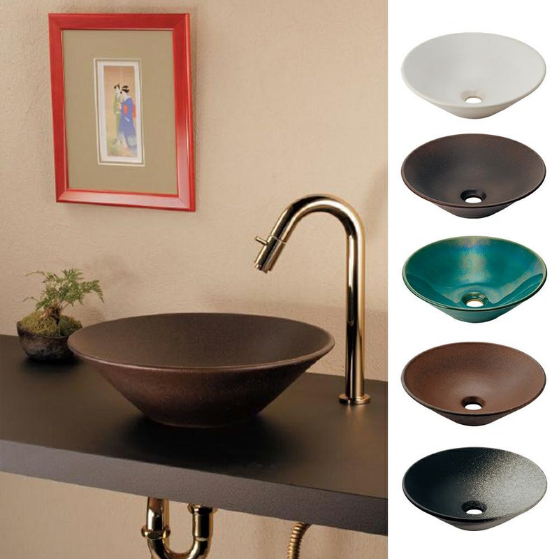 カクダイ 493-266 丸型手洗器 Luju Φ350mm