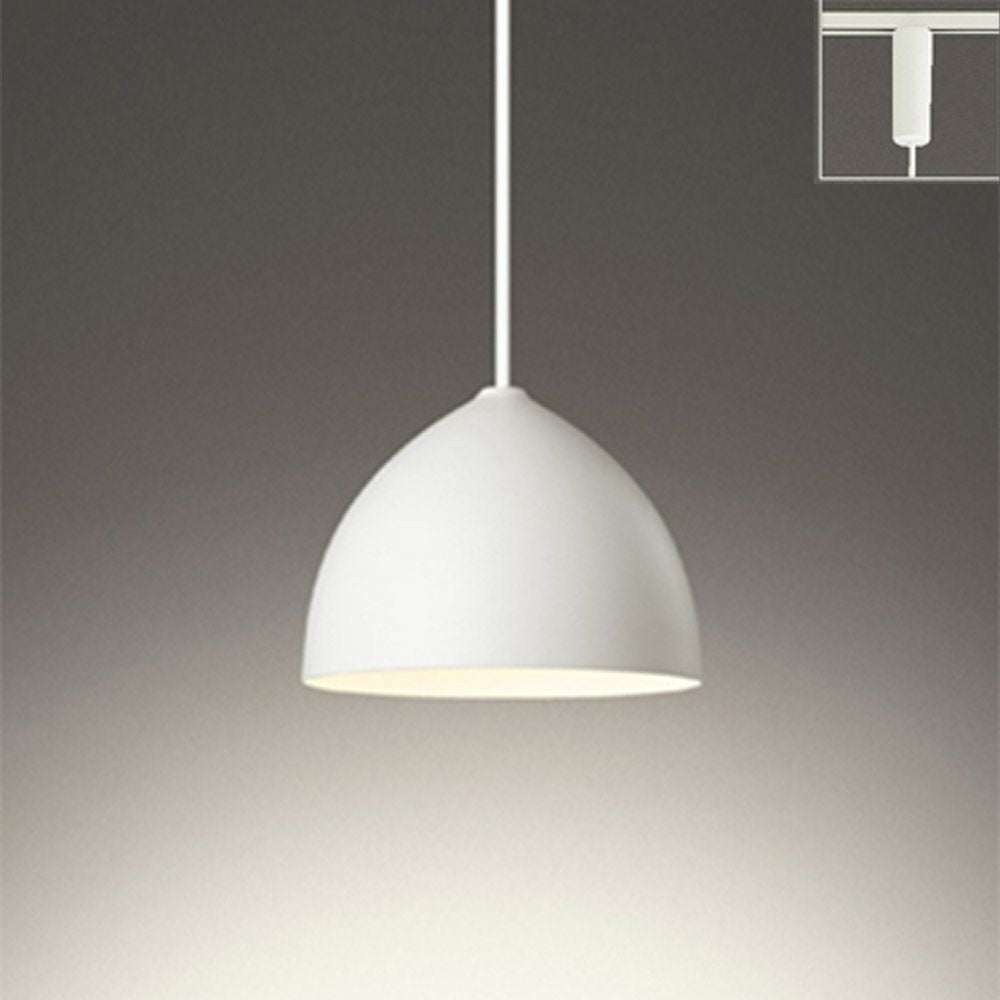 オーデリック OP252729LDR ペンダントライト φ150 電球色 非調光 プラグ ダクトレール取付専用 マットホワイト色