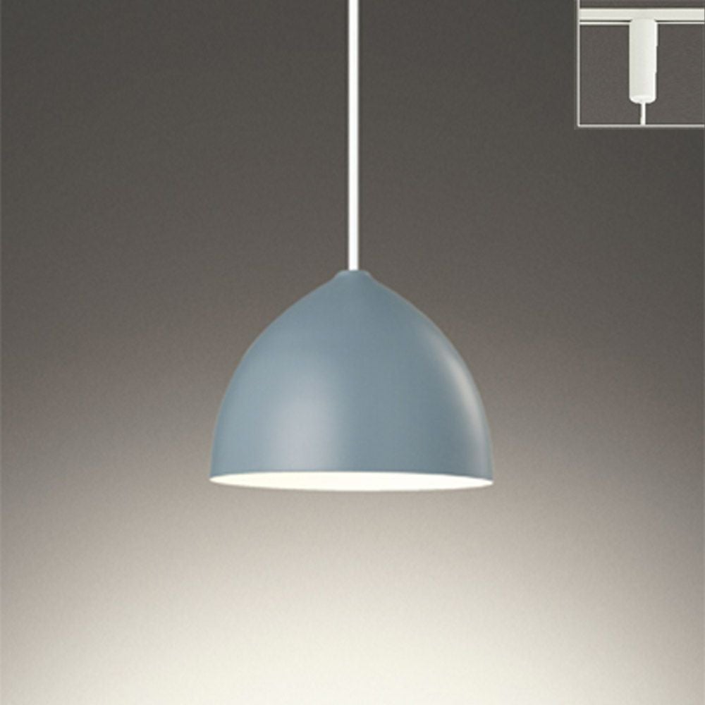 オーデリック OP252731LDR ペンダントライト φ150 電球色 非調光 プラグ ダクトレール取付専用 ブルーグレー色