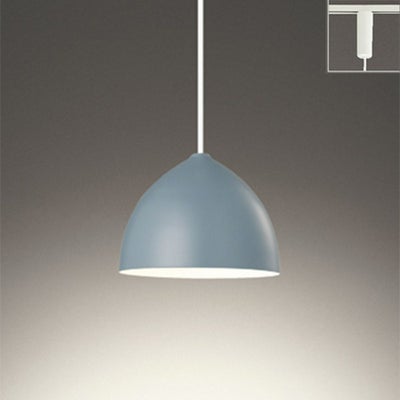 オーデリック OP252731LDR ペンダントライト φ150 電球色 非調光 プラグ ダクトレール取付専用 ブルーグレー色