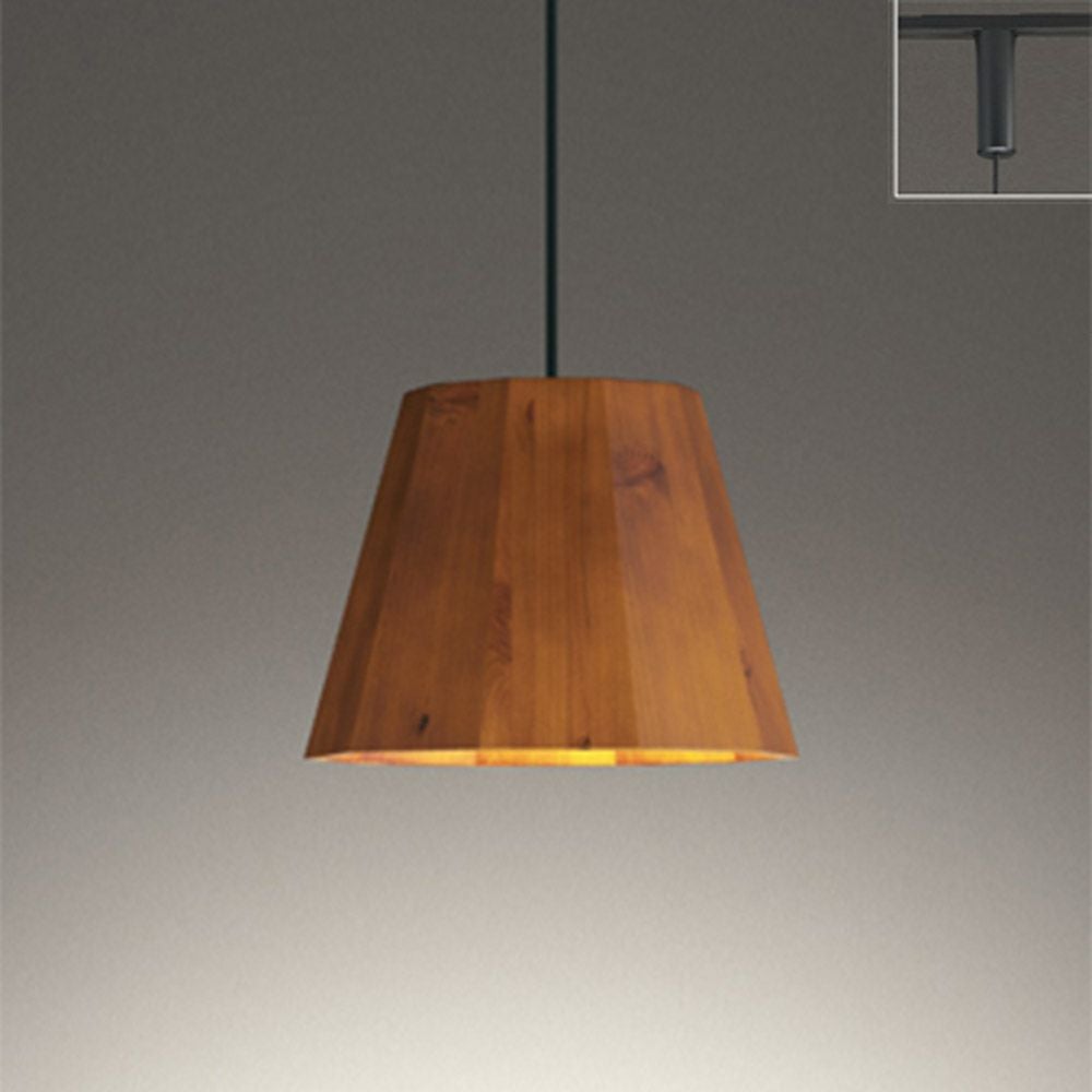 オーデリック OP252944LR ペンダントライト φ250 電球色 非調光 プラグ ダクトレール取付専用 檜 ブラウン色