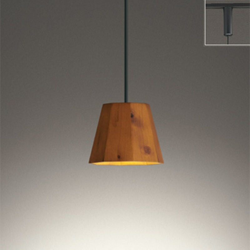 オーデリック OP252946LR ペンダントライト φ130 電球色 非調光 プラグ ダクトレール取付専用 檜 ブラウン色