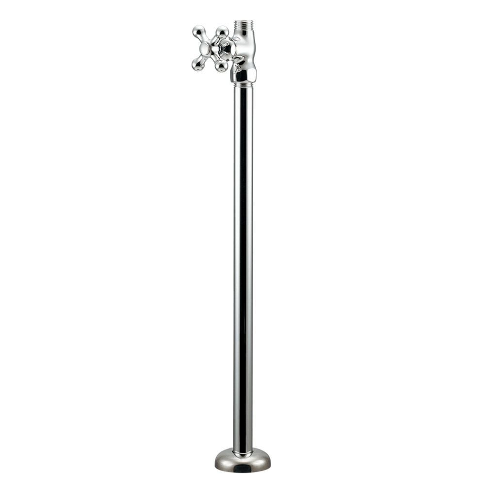 SANEI ストレート形止水栓(共用形) V21JS-X2-13X420 クロム ナット無