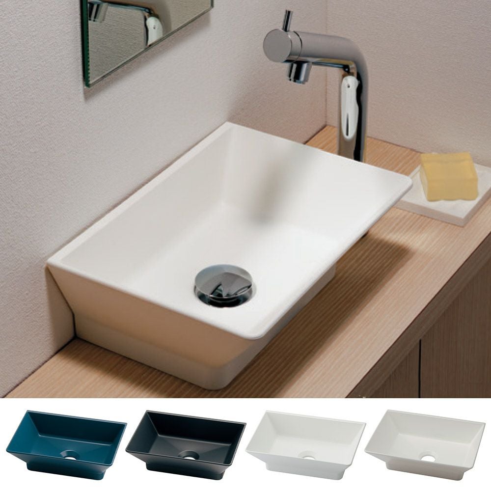 【定価9万強・新品未使用】カクダイ角型手洗器・シングルレバー立水栓・丸鉢つきＳトラップ・化粧キャップセット カクダイ 497-504-W 手洗カウンター（L・R兼用タイプ） 手洗器：493