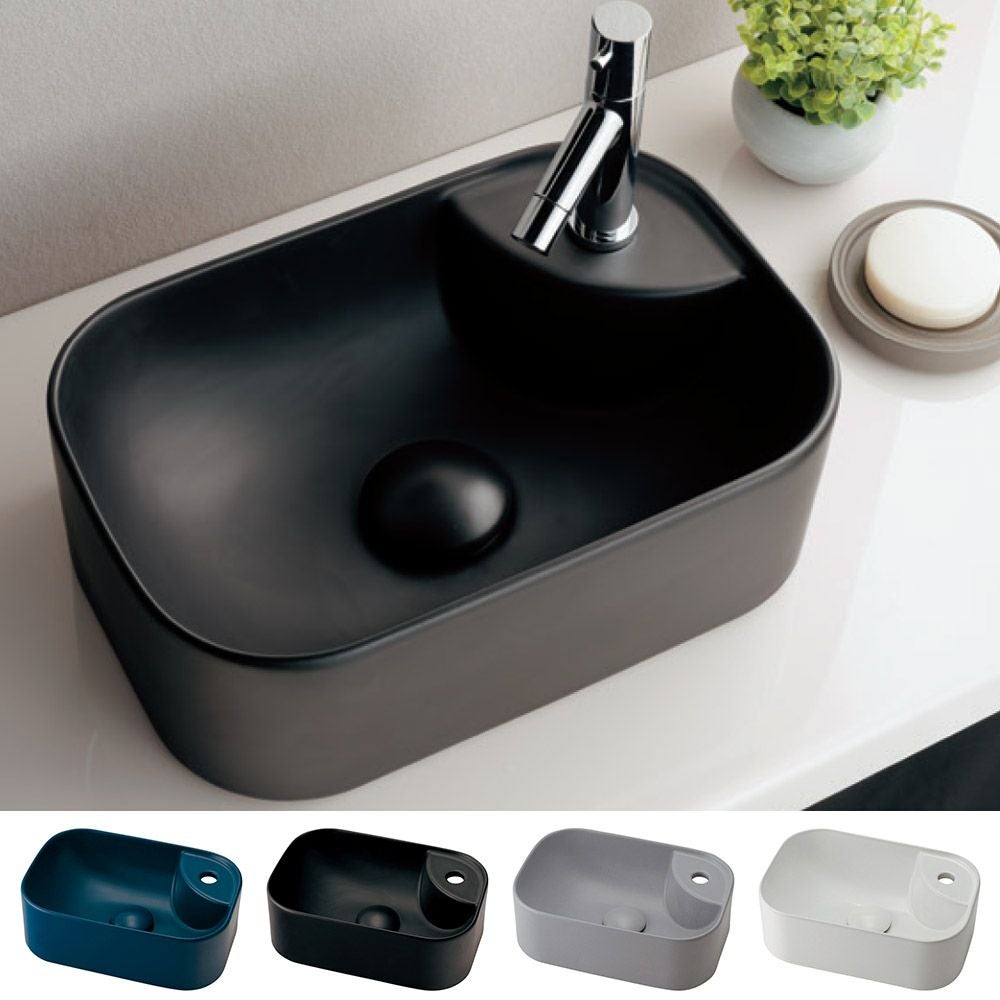 掛軸③ カクダイ 493-273 角型手洗器 W330×D220×H115 置型設置 水栓直付け