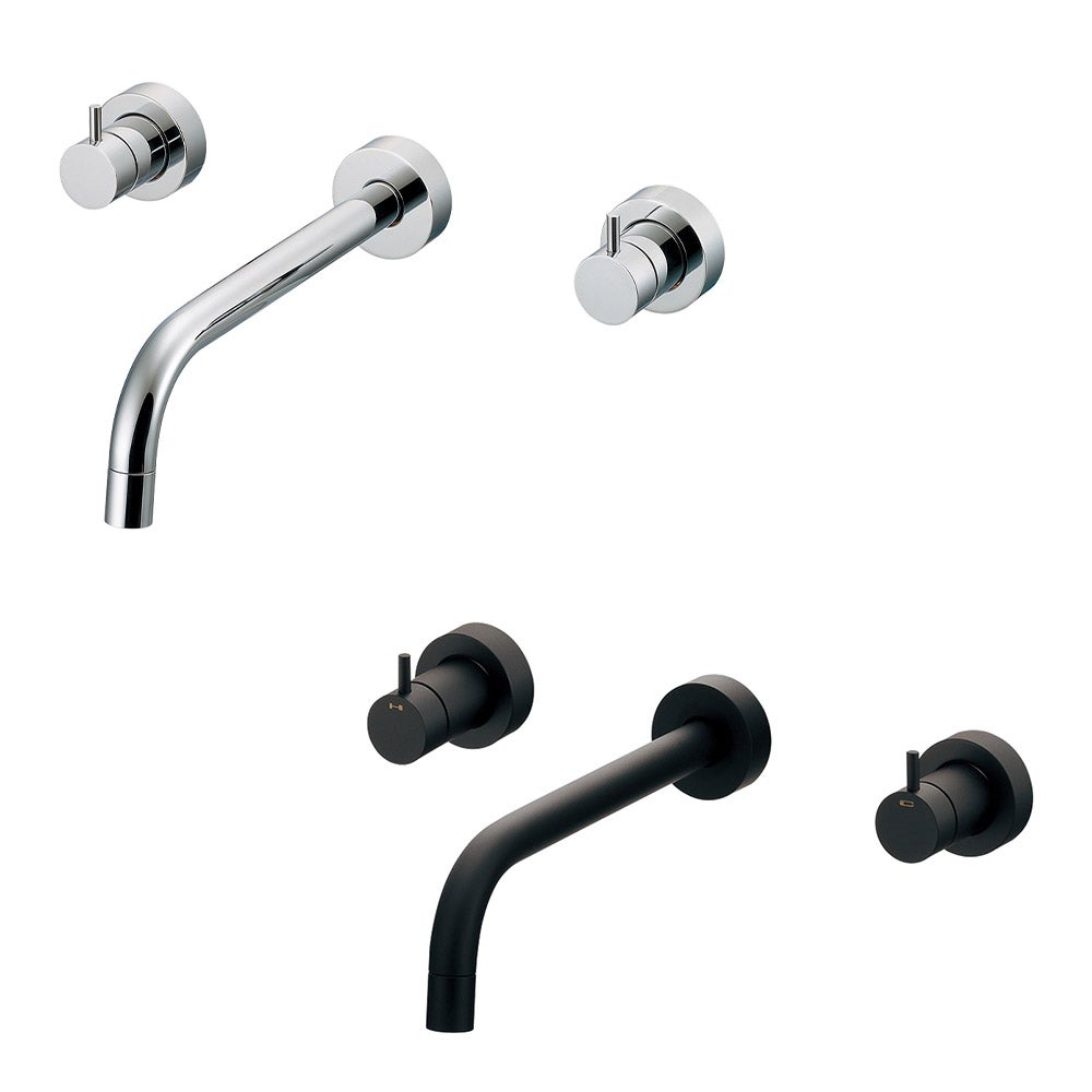 SANEI シングル洗面混合栓 K47450-S-MDP-13 壁出 マットブラック 受注